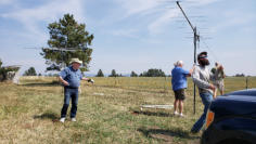 Setting up for the September VHF contest.